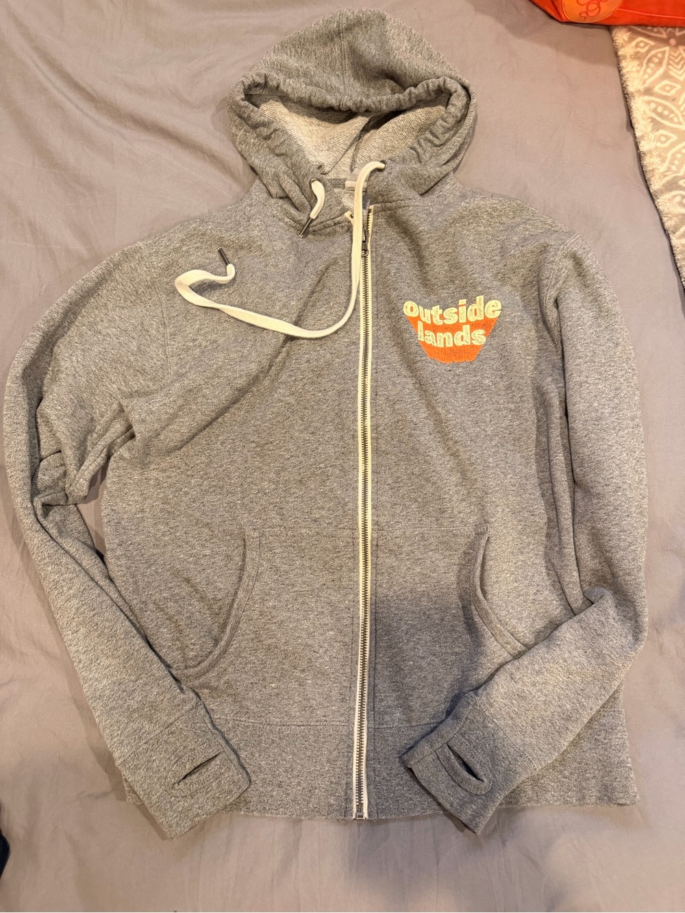 Outside Lands Gray Zip Hoodie Logo (2018)